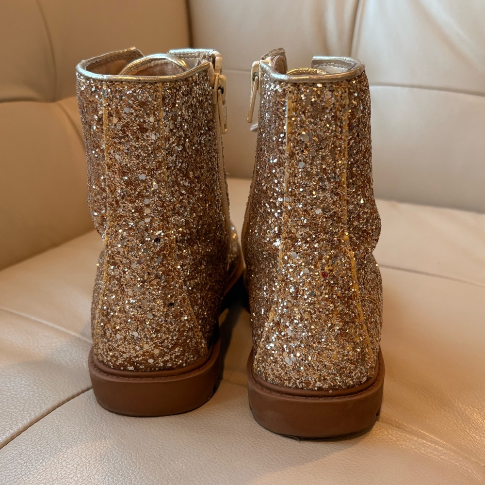 2 for $10 GAP Sparkly Gold Kids Boots - Picture 3 of 7